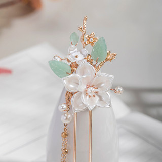 Kiểu dáng Trung Hoa, trâm cài tóc camellia và phụ kiện viền tóc handmade cho nữ và bé gái, phù hợp cho salon làm tóc