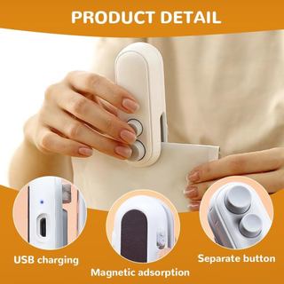 Máy niêm phong túi mini 2026 Nâng cấp Máy niêm phong túi mini 2 trong 1 có máy cắt và nam châm Túi mini có thể sạc lại Máy niêm phong di động cho túi nhựa ăn nhẹ Bảo quản thực phẩm Du lịch