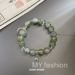 Vòng tay cá tính phong cách Trung Hoa, đá tự nhiên cho nam và nữ - thiết kế thời trang dành cho cặp đôi