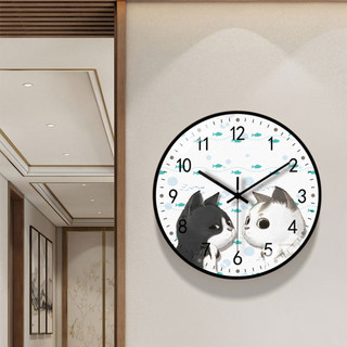 Đồng hồ treo tường hiện đại Bắc Âu Đồng hồ treo tường họa tiết động vật hoạt hình 8 inch Thích hợp cho phòng ngủ gia đình