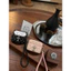 Vỏ tai nghe chữ thập kim cương Vỏ tai nghe bằng da giả Vỏ bảo vệ Thích hợp cho AirPods pro3 Đen Thích hợp cho dây da AirPods4