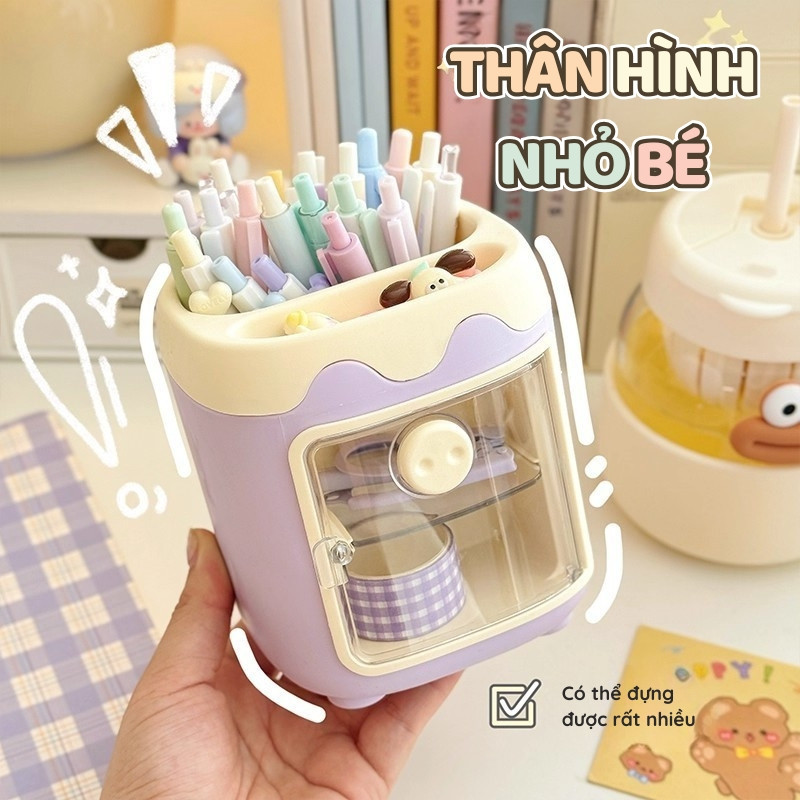 Hộp Đựng Bút Decor Hình Thú Cute – Lọ Cắm Bút Dễ Thương Trang Trí Bàn Học, Bàn Làm Việc