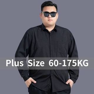 Oversize 10XL 9XL Nam Form Loose Fit Dài Tay Thoáng Khí Màu Trơn Oversize Đầm Áo Sơ Mi
