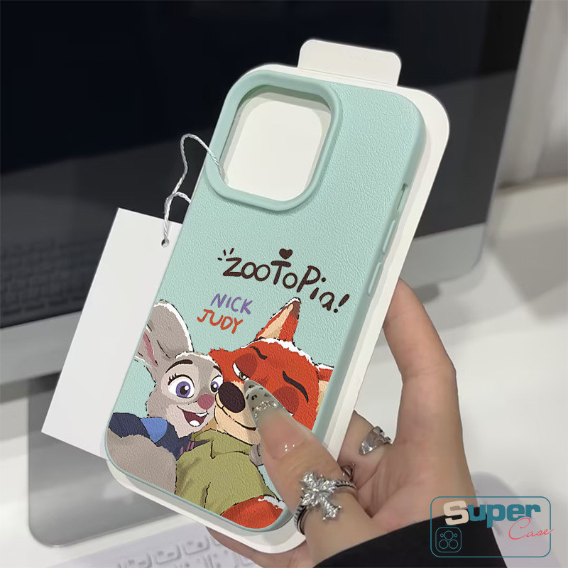 Ốp Lưng Tương Thích Cho IPhone 16 11 17 13 15 14 12 Pro Max 12 14 16 13 15 17 Pro 15 16 14 Plus XR X XS Max Hoạt Hình Dễ Thương Zootopia Fox Bunny Bìa Mềm