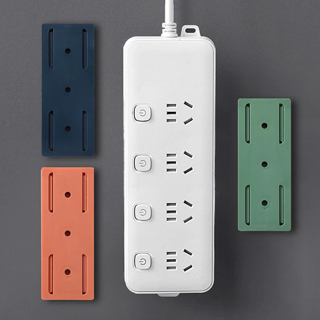 Miếng Dán Tường Treo Ổ Cắm Điện, Modem Wifi, Giá Đỡ Treo Tường Cố Định Ổ Cắm Điện Đa Năng