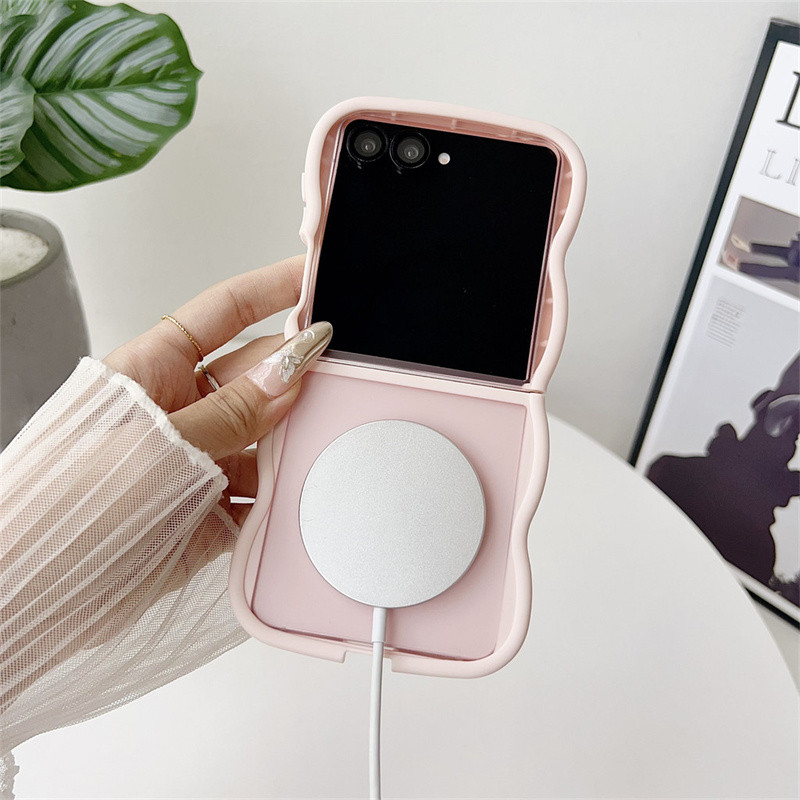 Ốp điện thoại mờ từ tính Big Wave thời trang cho Samsung Galaxy Z Flip 7 Z Flip 7FE Z Flip 6 Z Filp 5 Z Flip 4 Z Flip 3 Ốp lưng mờ mờ trong suốt
