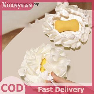 XUAN 1 Miếng Tắm Xốp Loofah Mềm -2-in-1 Xà Phòng Và Tẩy Tế Bào Chết Toàn Thân, Tắm Tẩy Tế Bào Chết Cho Nam Và Nữ VN