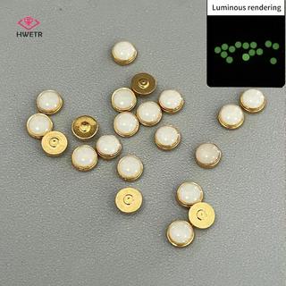 HWETR Hạt Trắng Xanh Xanh Dạ Quang Pip Đồng Hồ Viền Lắp 12 O 'Clock Lume Ngọc Trai Chấm Mod Phần Thay Thế Phụ Kiện Dự Phòng Mới