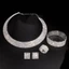 Bộ vòng cổ bông tai ROLY, Bộ trang sức pha lê lấp lánh Diamante, Vòng đeo tay bông tai thanh lịch Dây chuyền cổ nữ