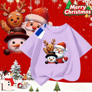 COD✅ (Hồ Chí Minh)DREAMY BABY Áo thun tiệc đội nhóm Giáng sinh sản phẩm mới Áo thun màu đỏ 2026  M258