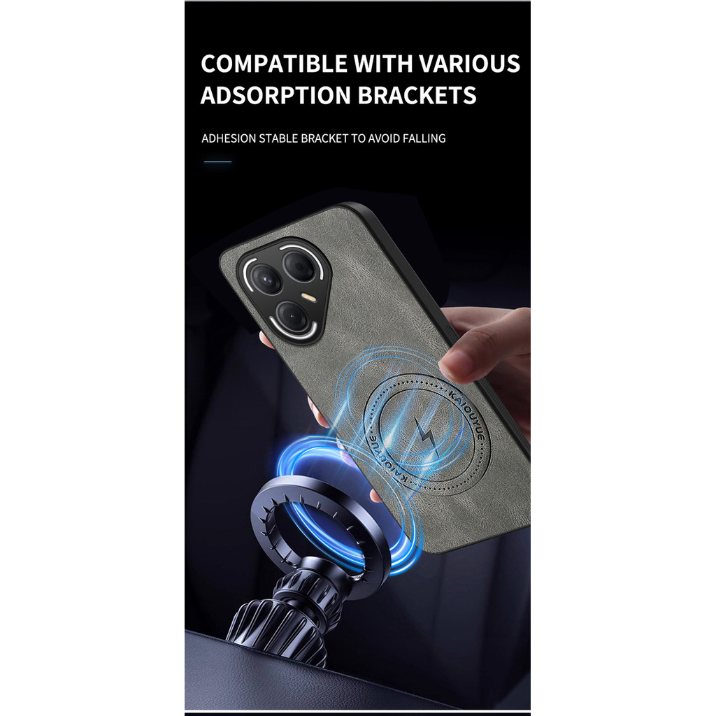 Dành Cho Tecno Pova 7 / 7 Pro / Ultra 5G LJ9 LJ8 LJ7 LJ6 Da Cừu Sang Trọng Từ Matte Cover Chống Rơi Cản
