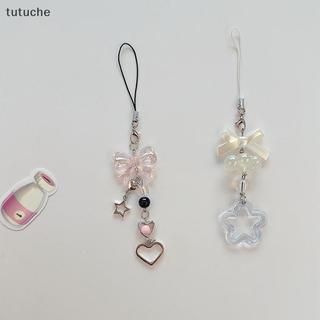 Tutu 1 Hạt Dễ Thương Handmade Cô Gái Ngọt Ngào Móc Khóa Cho IP 11 Camera Y2K Tình Yêu Ngôi Sao Năm Cánh Điện Thoại Quyến Rũ Mặt Dây Chuyền VN
