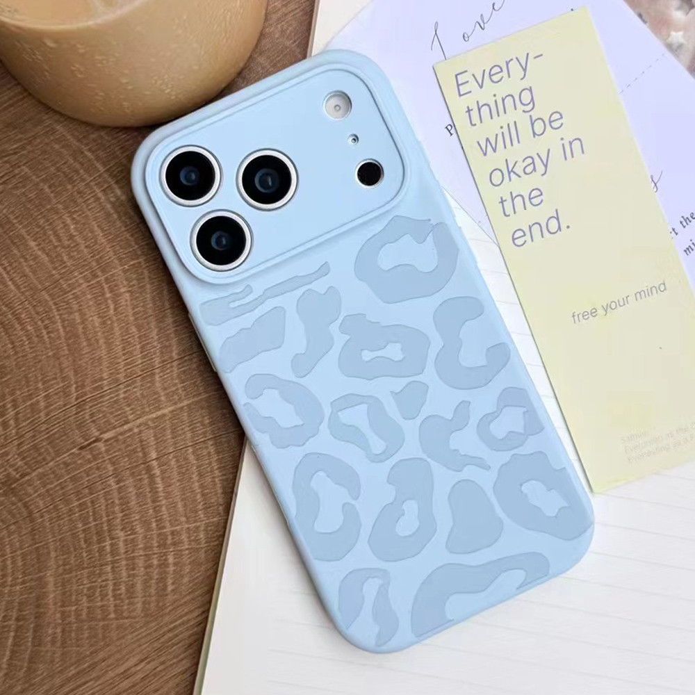 Ốp Điện Thoại Silicon Lỏng In Hình Da Báo Cho iPhone 17 Pro Max 17 Air 16 Plus 15 14 13 12 11 Vỏ Bảo Vệ Chống Sốc