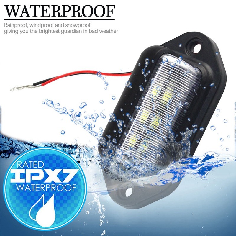 Biển số LED Đèn biển số chống nước Đèn đuôi cho xe kéo, RV, Xe tải, Thuyền