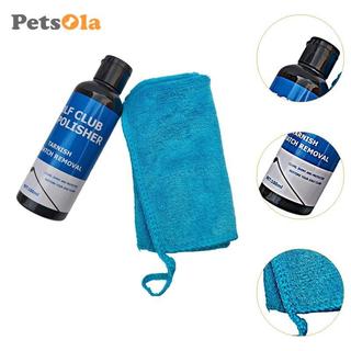 Dụng cụ vệ sinh clb golf 100ml kèm khăn laucompact, tiện lợi cho việc làm sạch rãnh của gậy golf