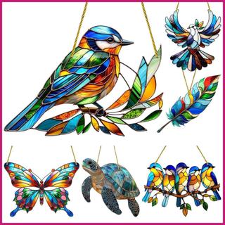 Sun Catchers Động vật ngoài trời Lông vũ có thể treo trang trí 2D Acrylic Động vật bắt nắng Đồ trang trí Cửa sổ trong nhà Cửa hàng chống nắngidaevn