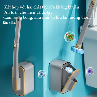 Bộ Vệ Sinh Bồn Cầu Cao Cấp 2in1 - Có thể thay đầu bàn chải, thiết kế treo tường tiết kiệm không gian