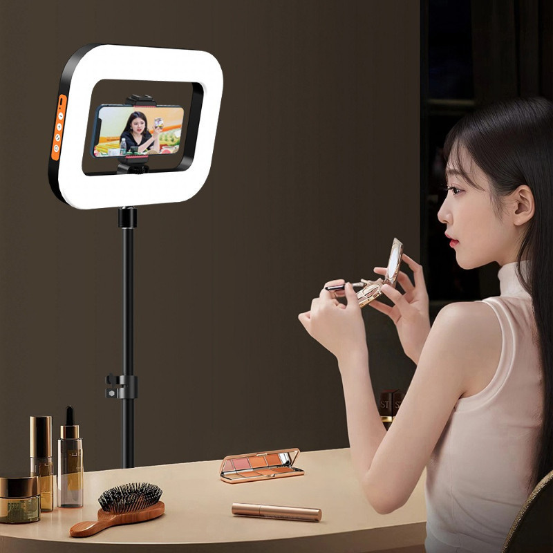 Đèn Livestream YM200, 3 Chế Độ Ánh Sáng, Di Động Tích Hợp Giá Đỡ Điện Thoại Hỗ Trợ Quay Video, Chụp Ảnh