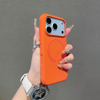Thích Hợp Cho 17proMax Ốp Điện Thoại Silicon Lỏng Bên Trong Từ Tính iPhone16 Da Cảm Thấy Chống Sốc 15 Vỏ Bảo Vệ Hàng Spot