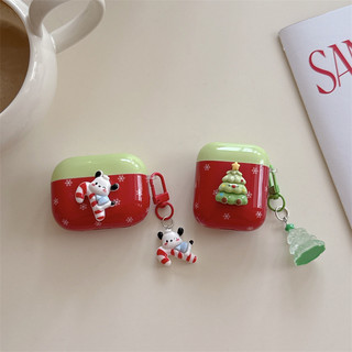 Giáng Sinh Cây Giáng Sinh Pacha Chó Cho AirPods 1 / 2 3 Pro Pro Pro2 pro3 Airpods4 Bộ Tai Nghe Không Dây Bluetooth Bảo Vệ AirPods Pro i3 i4 pro3 Vỏ Bảo Vệ Tai Nghe