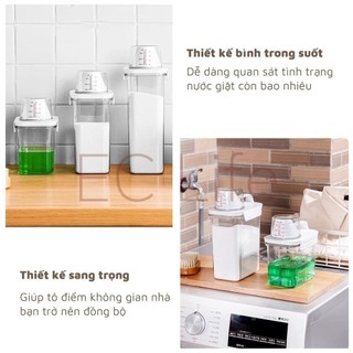 【Hỷ】Hộp đựng bột giặt nước giặt nước xả, Hộp đựng gạo bằng nhựa cao cấp chống ẩm chống tràn hộp đựng gạo hộp đựng đồ khô