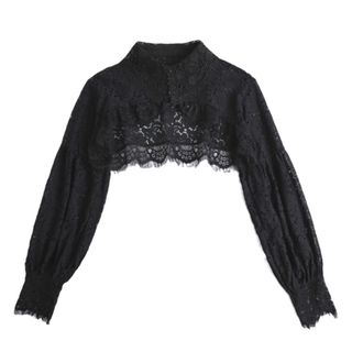 Khăn choàng và áo len chống nắngpure cotton, cổ giả hoa ren, dễ thương dành cho nữ