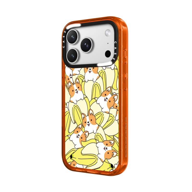 CASECASE X Chuối corgi Cam Trong Suốt Cứng Hút Từ Tính Tác Động Dành Cho Apple IPhone 12 13 14 15 16 17 Pro Max Air Plus Có Hộp