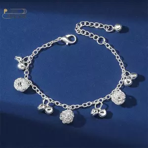 PlumHOUSE Mới Mạ Bạc Vòng Tay Thời Trang Quyến Rũ Hạt Mặt Dây Chuyền Dây Chuyền Vòng Tay Nữ Bé Gái Trang Sức Quà Tặng VN