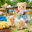Sylvanian Families Doll - Biscuit Bear Twins - K-70, ST Mark Certified, for ages 3 and up, Toy Dollhouse, EPOCH Co., Ltd.
