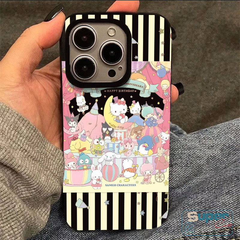Ốp Lưng Tương Thích Cho IPhone 13 11 16 17 15 14 12 Pro Max Air 15 14 17 13 12 16 Pro 7 6 8 16 15 14 6s Plus X XR XS Max SE 2020 Kẹo Hello Kitty Dễ Thương Ngọt Ngào Bìa mềm Doodle màu