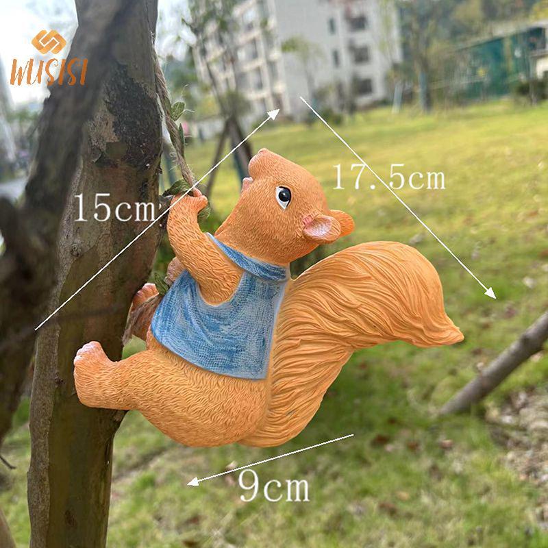 [WUSISI] 1 CÁI Nhựa Động Vật Nhỏ Sóc Khỉ Vịt Mặt Dây Chuyền Tượng Sân Vườn Thu Nhỏ Cảnh Trang Trí Tượng Sân Vườn Ngoài Trời MỚI