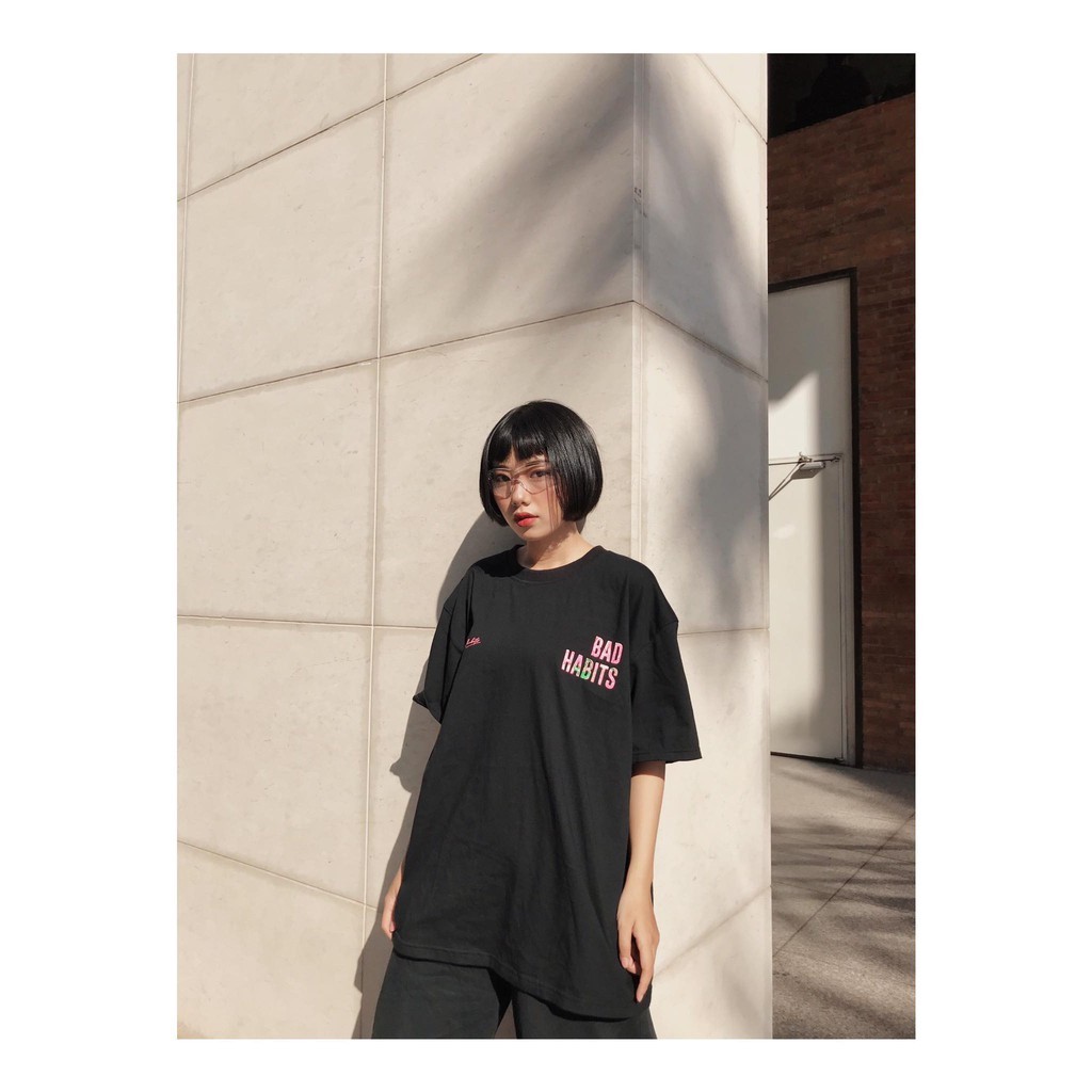 Áo Thun Unisex Bad Habits Sick Fame Đen 100 Cotton - Local Brand Chính Hãng | BigBuy360 - bigbuy360.vn