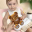 QEARY Gấu Nhỏ Sang Trọng Móc Khóa, Cảm Ứng Nhịp Điệu Âm Thanh Đàn Piano Đồ Chơi Âm Nhạc Nhỏ Giọt Tai Thỏ Sang Trọng Búp Bê, Hài Hước Mềm Mại Mềm Mại Cảm Ứng Beat Phụ Kiện Trang Sức Búp Bê