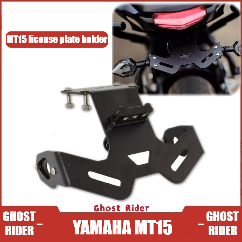 Dành Cho Xe YAMAHA MT15 MT-15 2018-2024 Đuôi Xe Máy Tidy Fender LED Biển Số Giá Đỡ Chân Đế