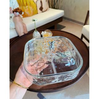 Khay Mứt Tết, Khay Đựng Bánh Kẹo Gấu Bear Mẫu Mới 2026, Họa Tiết Sóng Nước, Chia 4 Ngăn, Thiết Kế Sang Trọng