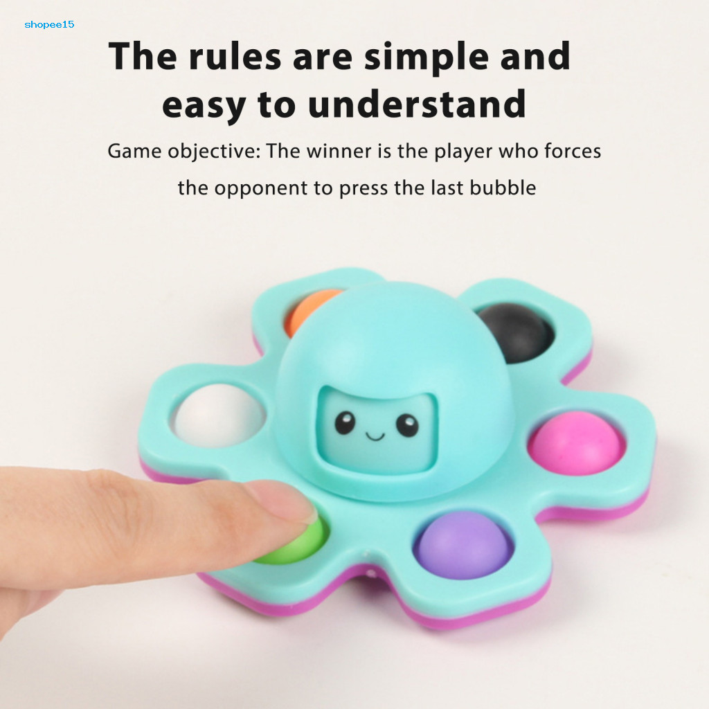 < COD > Dụng cụ giảm căng thẳng cho trẻ em Fidget Spinner Hình bạch tuộc Xoay Đồ chơi giảm căng thẳng Con quay hồi chuyển giải nén di động để hỗ trợ tập trung và giảm lo âu cho trẻ em