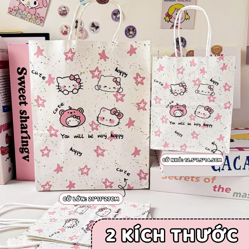 Túi Giấy Mini Hello Kitty – Túi Giấy Đựng Quà Sinh Nhật, Quà Tặng Ngày Lễ Dễ Thương Cho Bạn Nữ