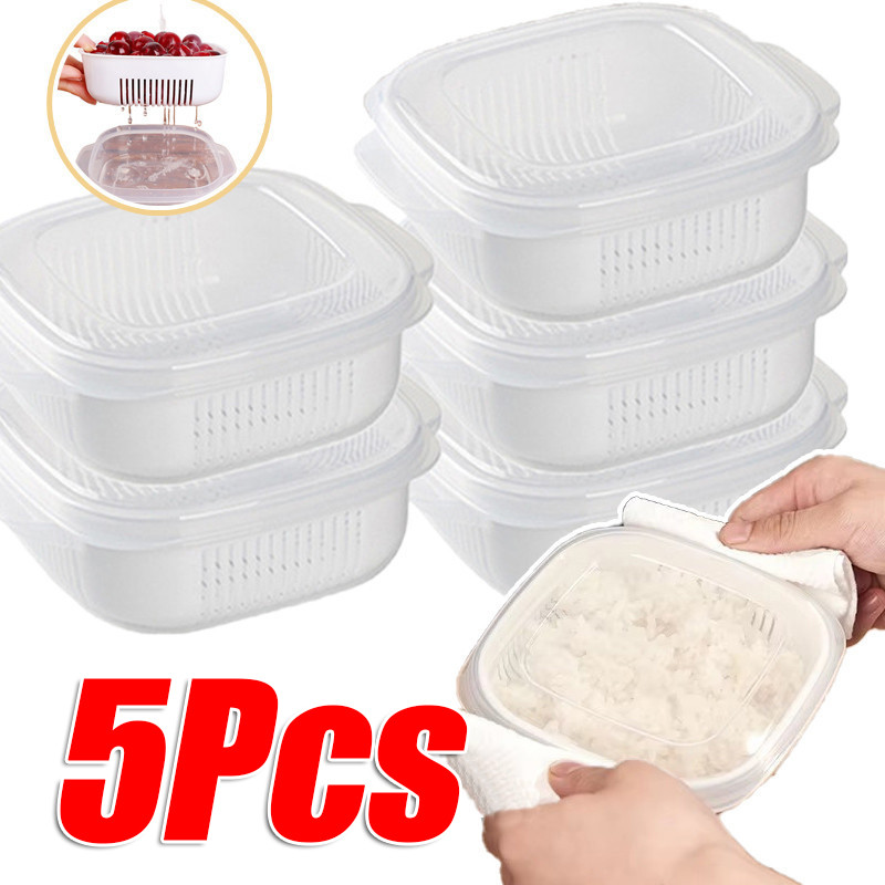 1 / 3 / 5 Hộp đóng gói phụ gạo đông lạnh / Hộp đóng gói trái cây có thể sưởi ấm