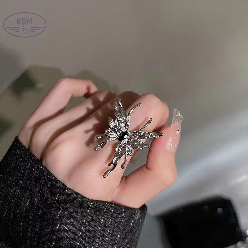 KBM Punk Nhẫn Không Đều Gothic Sáng Tạo Vintage Thời Trang Ngọt Ngào Mở Nhẫn Hip Hop Nhẫn Trang Sức Cho Nữ Cô Gái FSSG