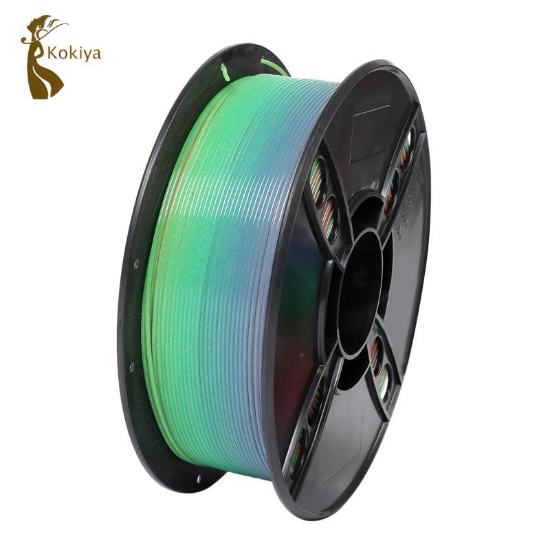 Kokiya Pla Filament cho máy in 3D, Cầu vồng sáng, Độ chính xác + / - 0,02mm, Chất liệu in 3D cao cấp nhiều màu chuyên nghiệp