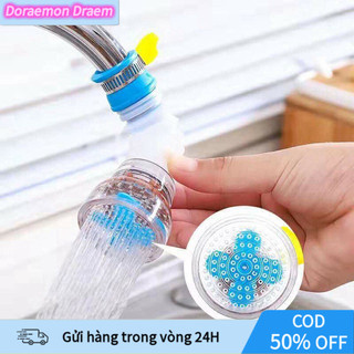 Vòi nước tăng áp cho bếp và nhà vệ sinh, thiết kế xoay 360 độ dễ dàng điều hướng, phù hợp với mọi loại vòi tiêu chuẩn