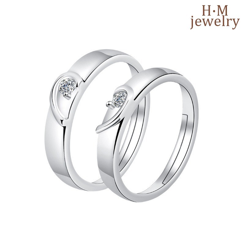 Moissanite Couple Rings by H·M & jewelry