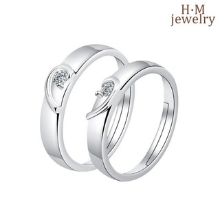 Moissanite Couple Rings by H·M & jewelry