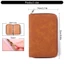 PCF * Bao da PU Notebook Chất kết dính có túi đựng thẻ và khe cắm bút đàn hồi có khóa kéo Đóng cửa có thể đổ lại 6 vòng Chất kết dính C