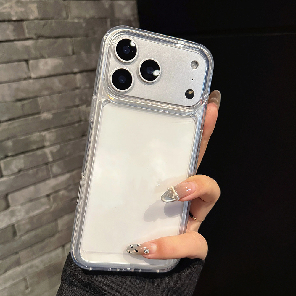 Ốp Điện Thoại Acrylic Thạch Màu Cho iPhone 17 Pro Max 17 Air 16 Plus 15 14 13 12 11 Vỏ Bảo Vệ Chống Sốc
