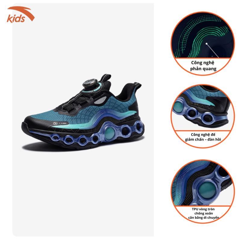 ANTA Kids Energy Ring 11.0 Giày Chạy Thể Thao Bé trai 3125D5588 Size 34-41 Khóa Xoay Tiện Lợi, Đệm Êm Thoáng Khí