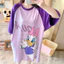Váy Ngủ Nữ Mỏng Ngắn Tay Bộ Đồ Ngủ Hoạt Hình Dễ Thương Đầm Nữ Rời Không Bổ Sung Ngực @