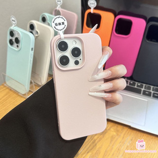 Ốp Lưng Cho Iphone 17 13 11 16 14 15 12 Pro Max Air XS XR X Max 7 15 8 16 14 Plus Sạch Sẽ Đơn Giản Màu Trơn Cảm Giác Da Họa Tiết Bao Da
