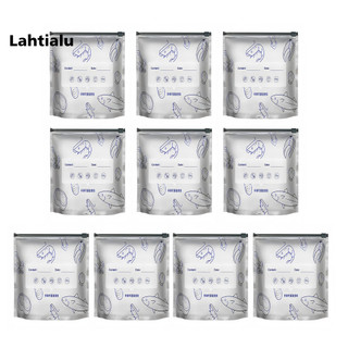 Lahtialu Túi Bảo Quản Chống Mùi Túi Giấy Nhôm Cấp Thực Phẩm Chống Rò Rỉ Đứng Lên Túi Giấy Nhôm Có Dây Kéo Để Bảo Quản Thịt Trái Cây Túi Hút Chân Không Có Thể Tái Sử Dụng Cho Đông Nam