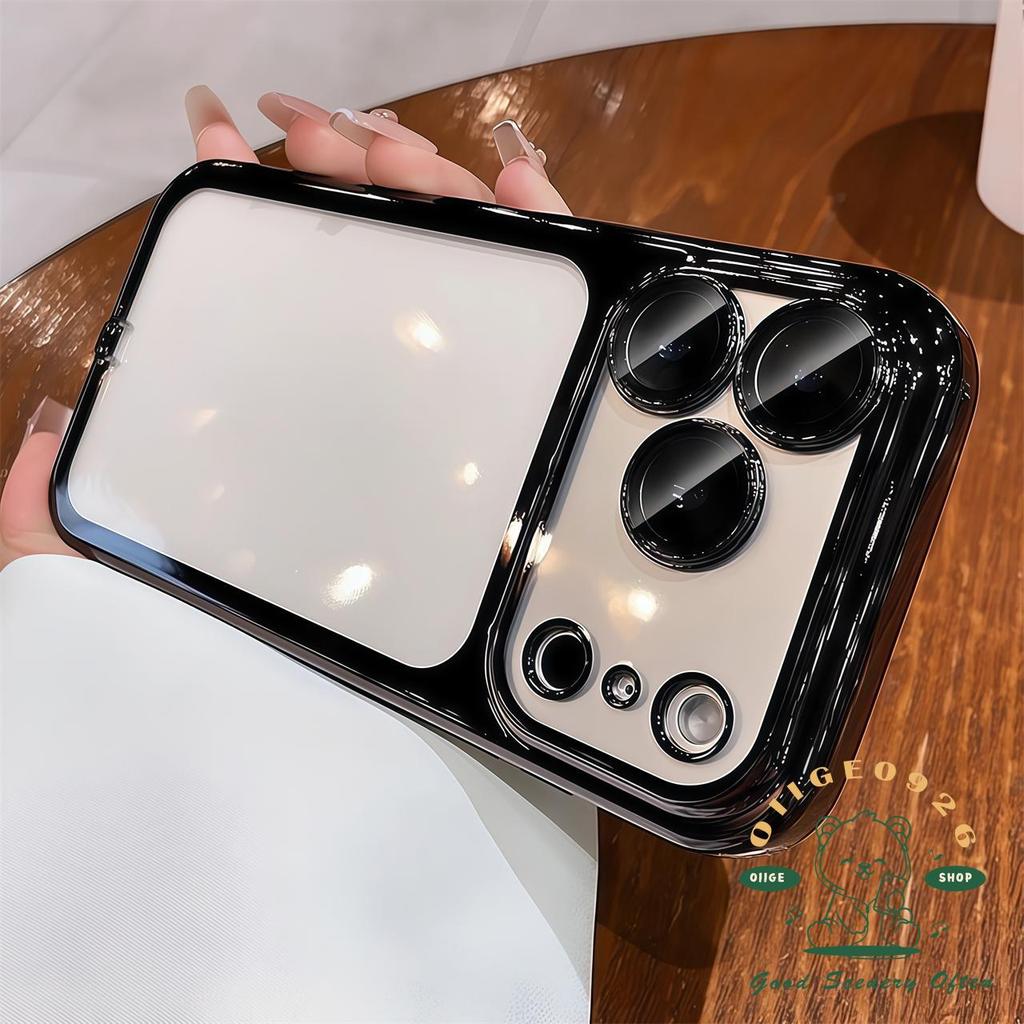 【 Ốp lưng iPhone17 】 Vỏ điện thoại mạ màu cam chống rơi iphone17 Pro Max 16 15 14 13 12 cho vỏ iPhone Vỏ mềm silicon TPU chống sốc